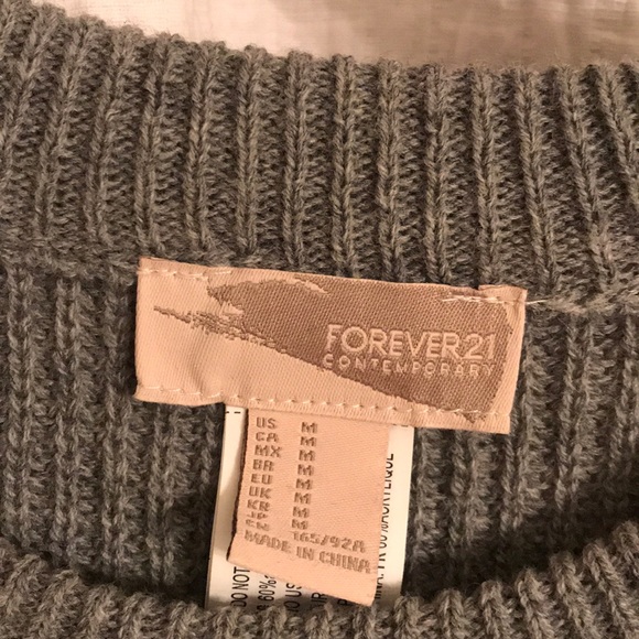 Grey side tie sweater - Picture 3 of 3